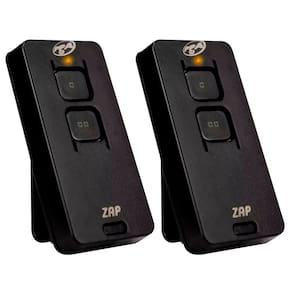 2 Controle Remoto 2 Canais Ppa Zap 433mhz Dupla Tecnologia Preto Clip de Fixação