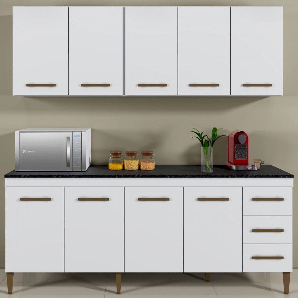 Cozinha Compacta Atenas 9 Portas 3 Gavetas