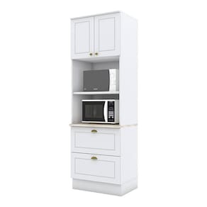 Torre Quente 2 Fornos Nova York Branco com Tampo Calcare – Henn