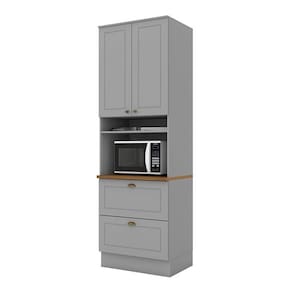 Torre Quente 1 Forno Nova York Cinza com Tampo Nature – Henn