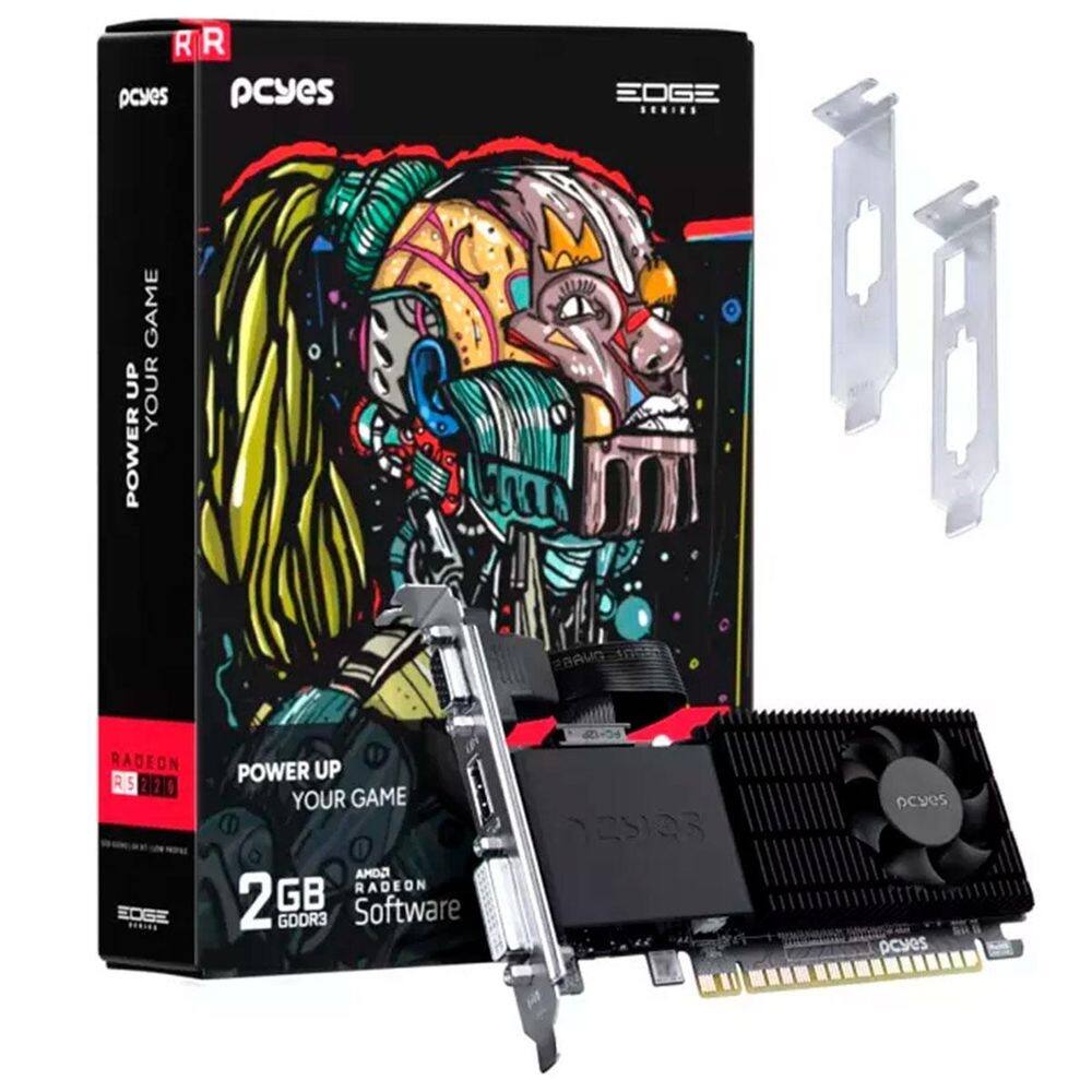 Placa Vídeo Pcyes Radeon R5 220, 2Gb Ddr3, 64 Bits