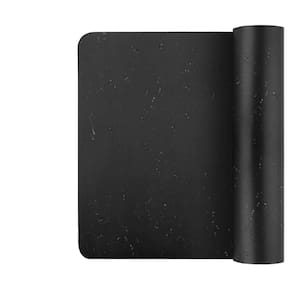 Kit 2 mouse pad pequeno 20x20 couro sintético quadrado preto