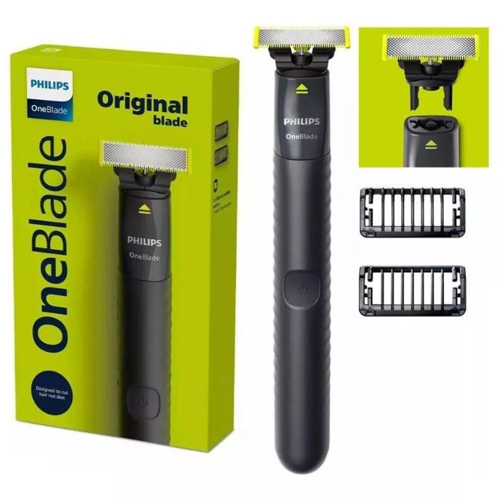 Aparador pelos philips oneblade qp1424/10 cor cinza-cinza e
