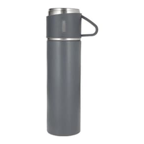 Garrafa térmica caneca 450ml aço inox - cinza