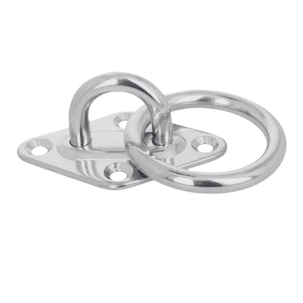 Alça com base diamante em aço inox 5mm 60x 36mm