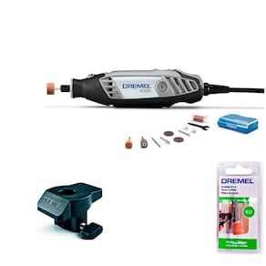 Kit micro retifica dremel 3000 220v + suporte afiador 576 + ponta para afiar 932