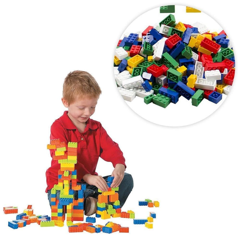 Brinquedo de montar infantil formas quadrado retângulo 80 pç