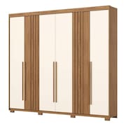 Guarda Roupa Casal Norton 6 Portas Nature Off White - Henn