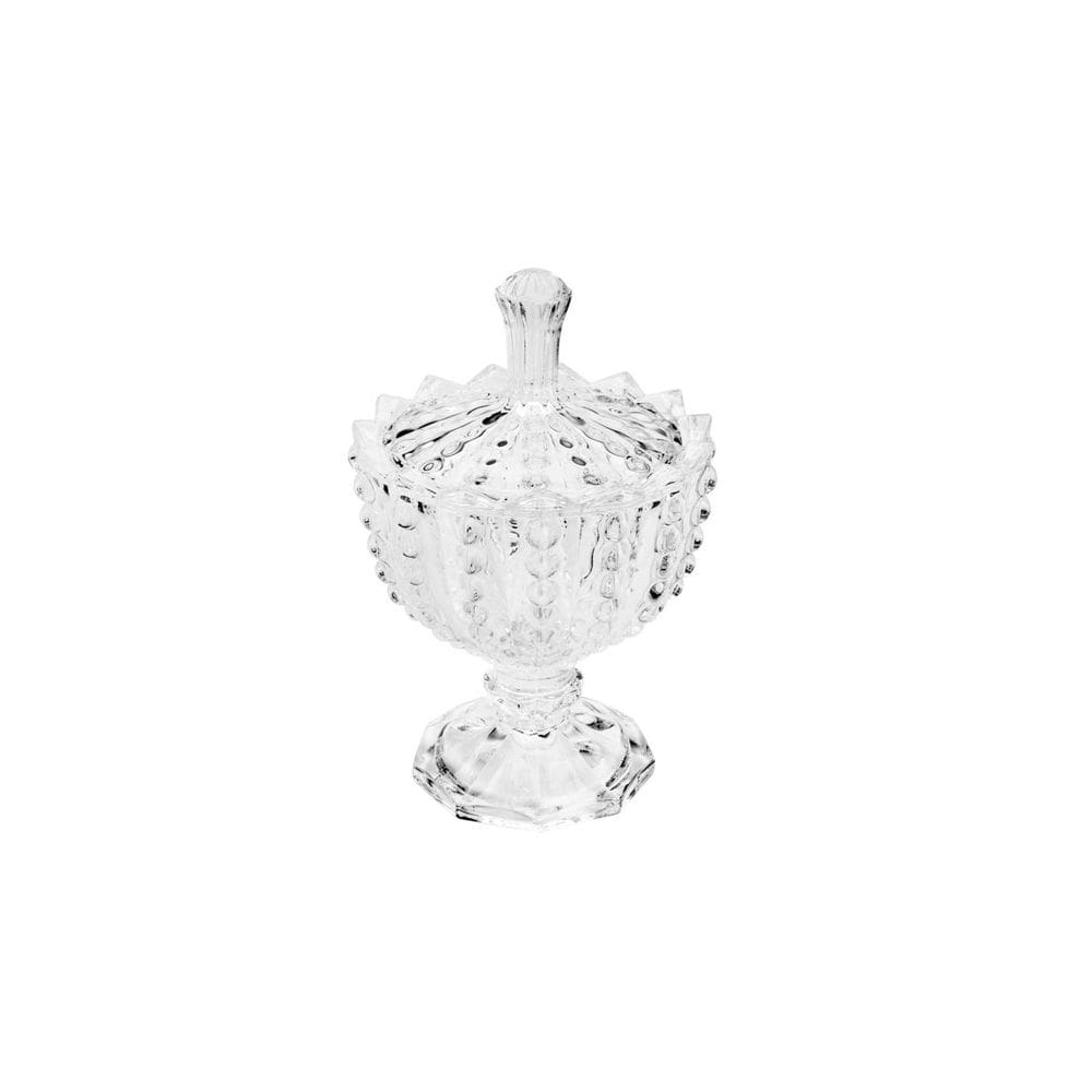 Potiche com pé de cristal bolhas 9, 5x14, 5cm lyor