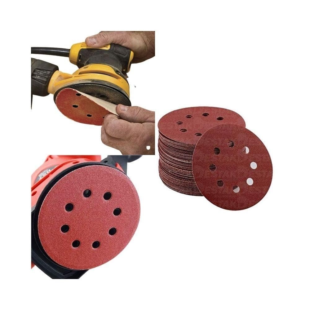 Disco de lixa tiras aderentes ferro 125mm grão 150 starfer 100