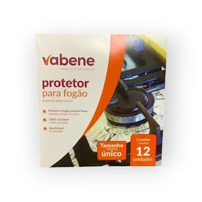 Forra fogao protetor aluminio 27x27cm 12un vabene