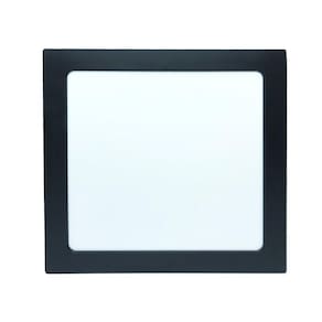 Painel plafon preto 25w sobrepor quadrado branco frio 6500k