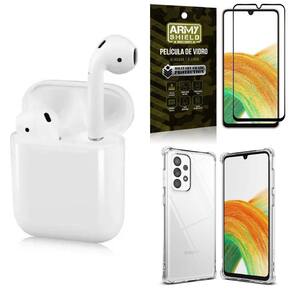 Capinha samsung a33 5g + fone bluetooth ly-122 + película 3d
