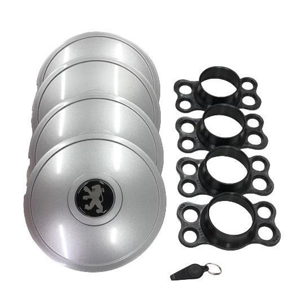 Calotas miollo peugeot 207 aro 14 2008/13 tradicional prata