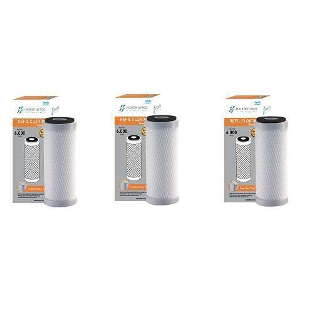 Refil carbon block 7 902-0011 3 unidades hidrofiltros