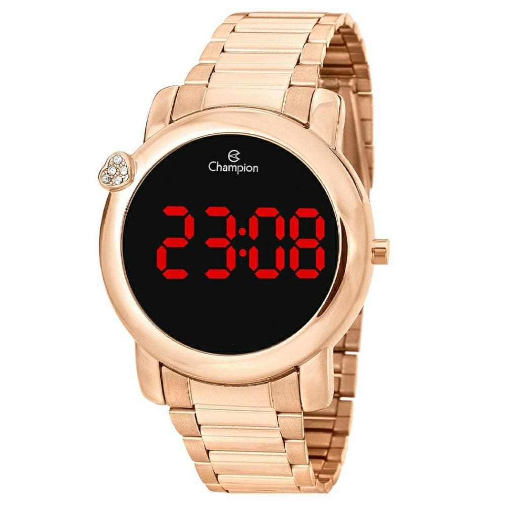 Relógio champion ch48064z digital feminino rosé