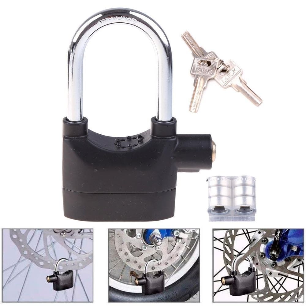 Cadeado com alarme antifurto resistente moto e bike