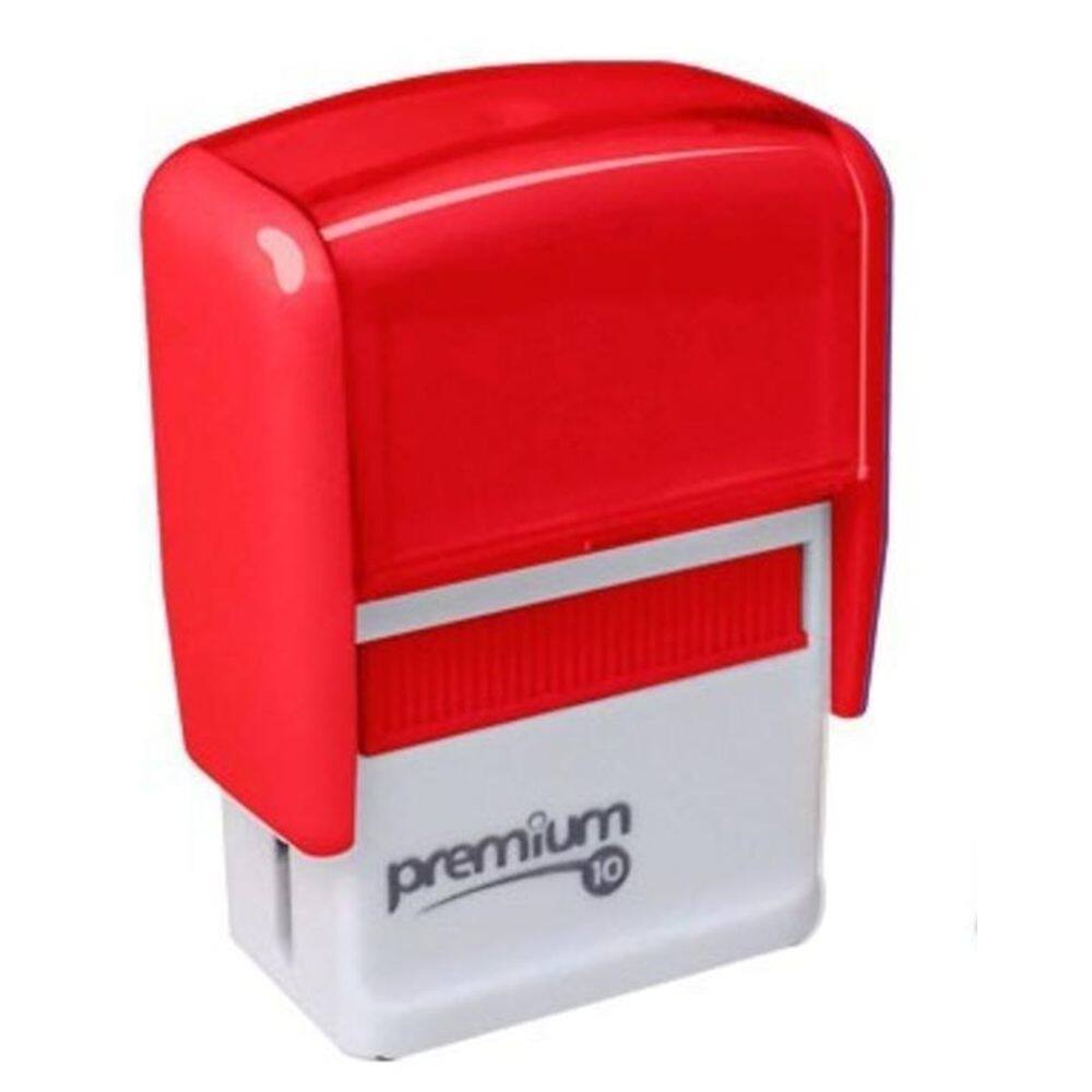 Carimbo pronto com palavra pago com tinta vermelho