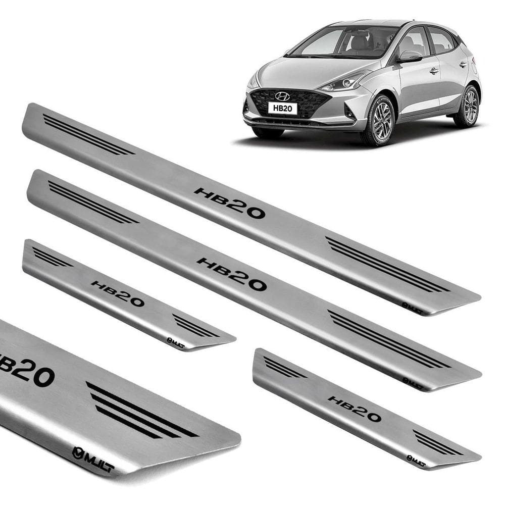 Soleira inox escovado porta  mult hb20 hatch 13-22