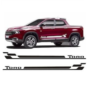 Faixa lateral fiat toro ft2 adesivo freedom colante