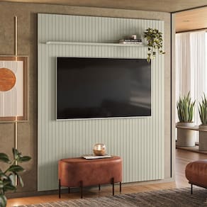 Painel para TV Até 65 Polegadas Uno Frizz Off White - Olivar Móveis