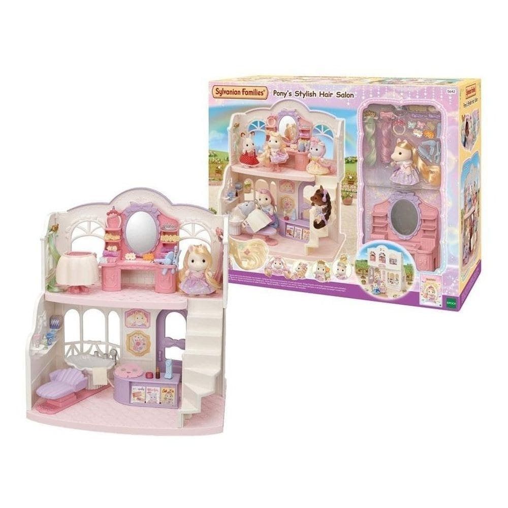 Sylvanian families salão de beleza elegante da pônei epoch