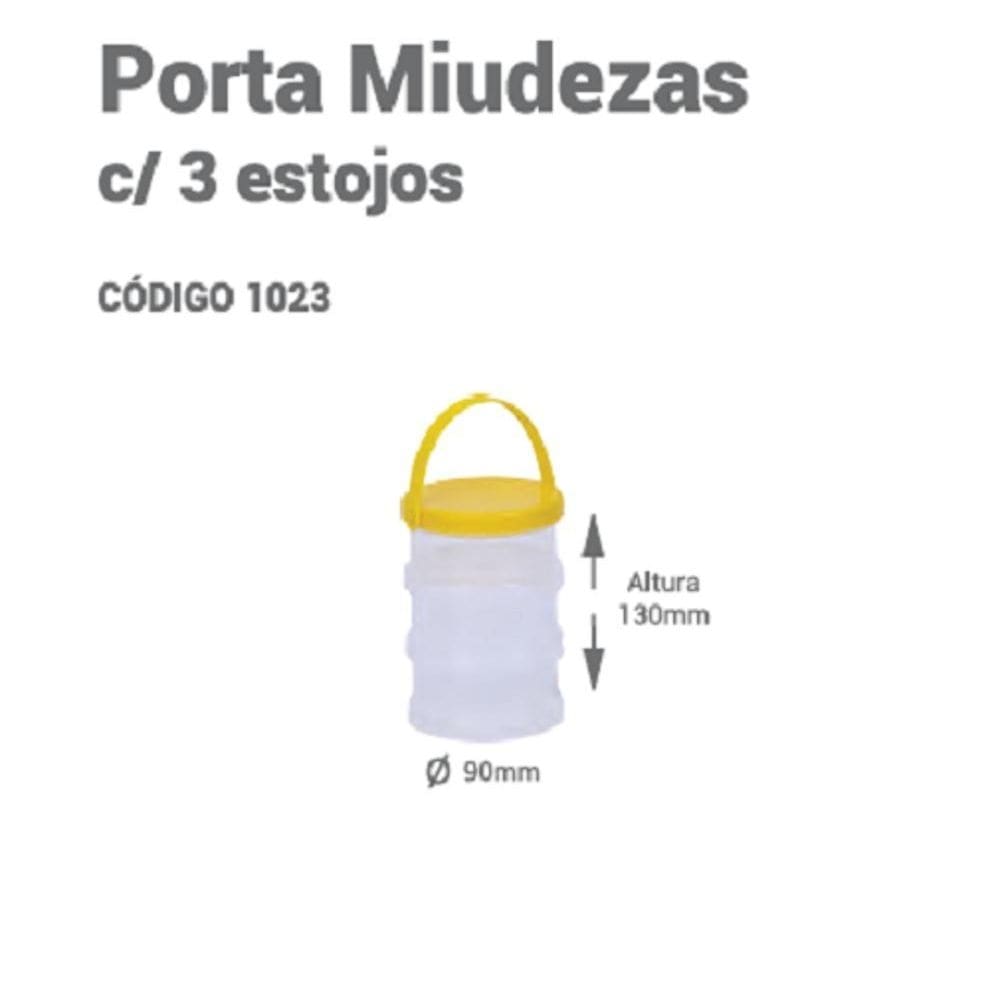Organizador porta miudezas parafuso agulha anzol 3 estojos