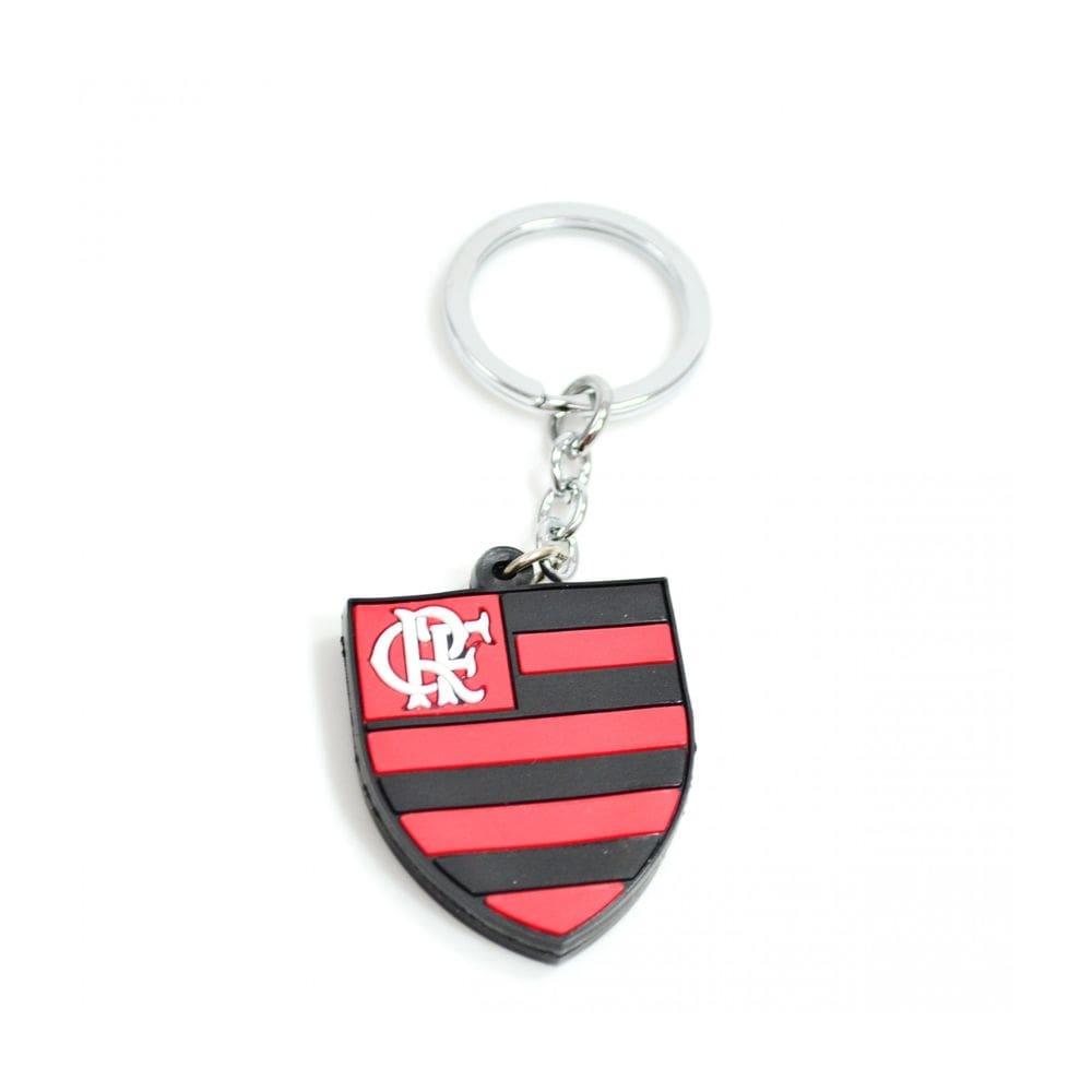 Chaveiro de borracha com brasão de time