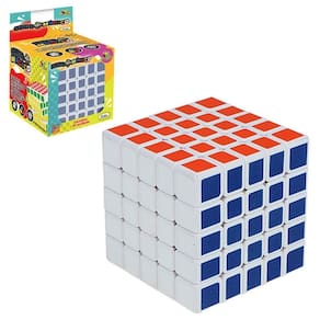Cubo mágico profissional 5x5x5 hard branco 62mm