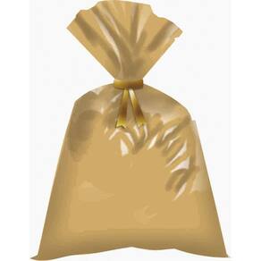 Saco metalizado 45x60cm ouro/prata/verm. pct com 50