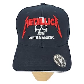 Boné metallica death magnetic ajustável aba curva bordado