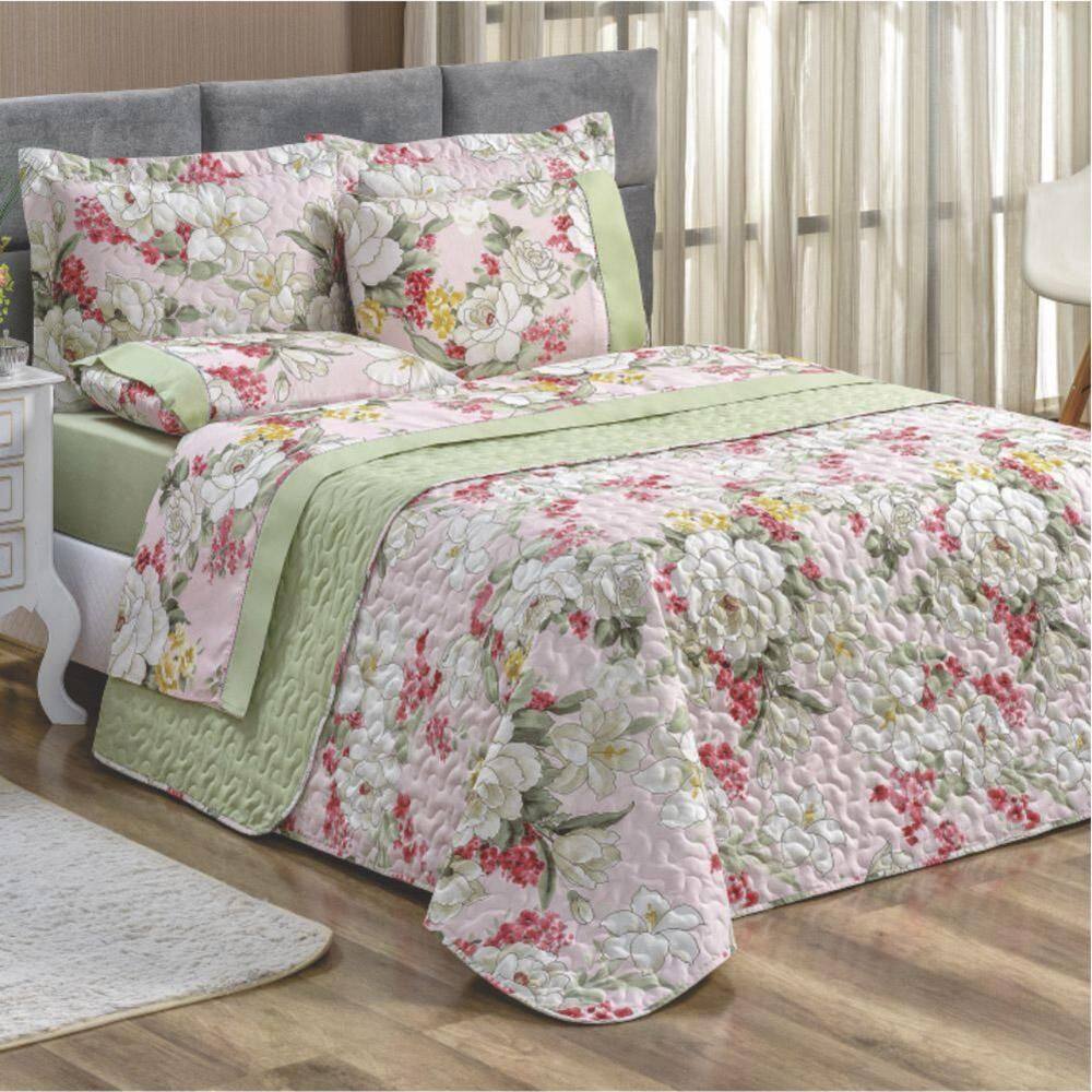 Coordenado cobre leito naturale e lençol queen 7 peças killy