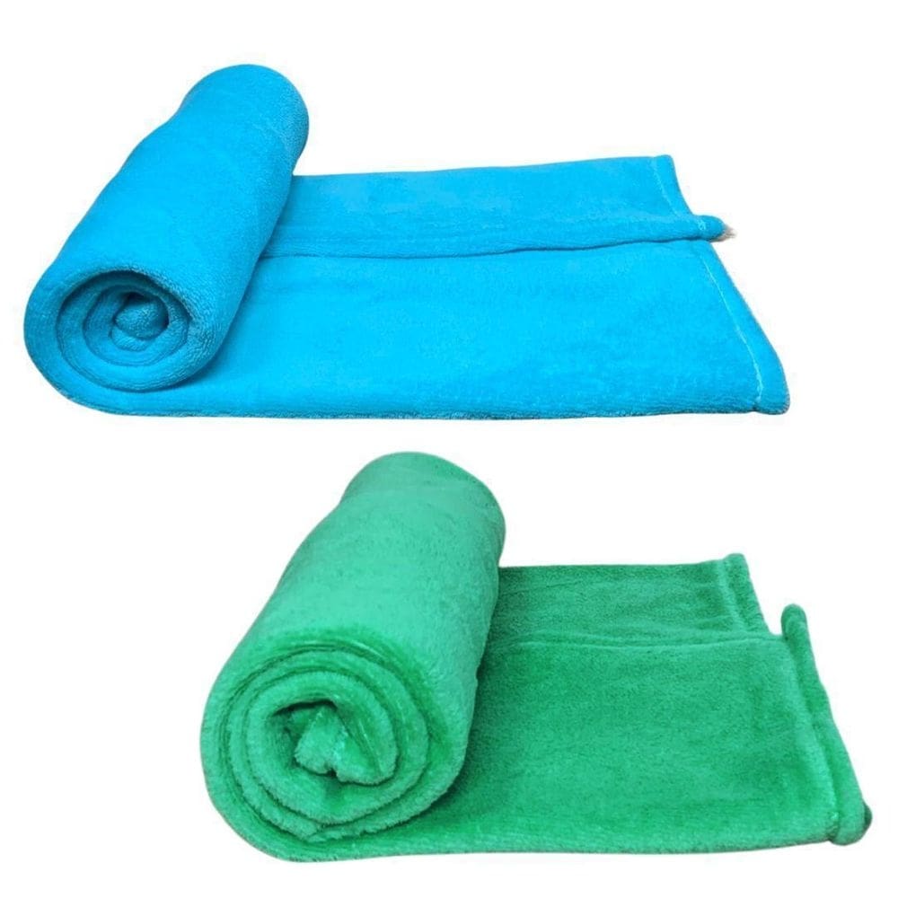 Kit 2 mantas pet cor azul e verde