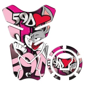 Kit Protetor Tanque Adesivo Moto Honda Acima 2018 Pernalonga Rosa Cor Rosa