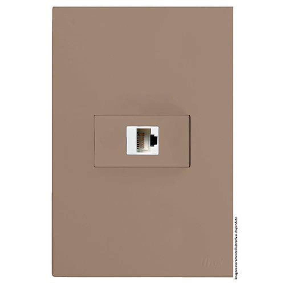 Cj rj45 cat6  internet  hor. 4x2 - recta  satin fosco
