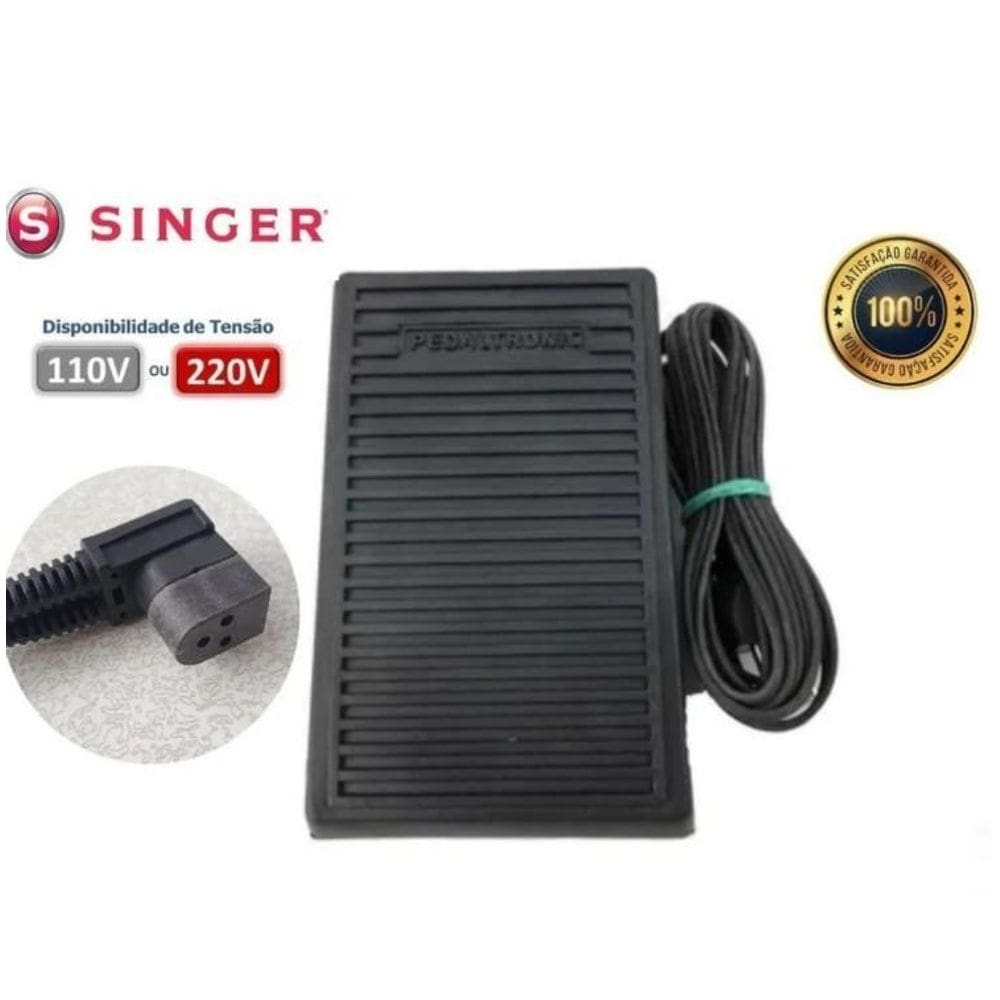 Pedal acelerador eletrônico singer antiga 110v-