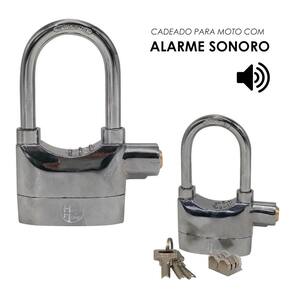 Cadeado para moto com alarme sonoro anti-furto