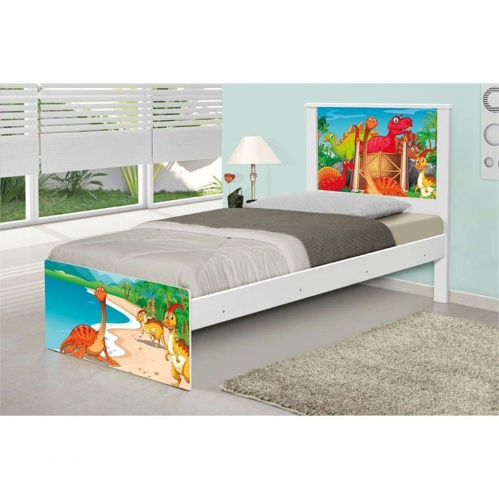 Cama Solteiro Terra Dos Dinossauros Com Colchão