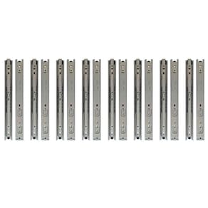 Kit 16 corrediça telescópica 35cm para gaveta trilho 8 pares