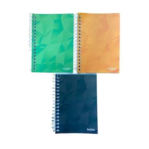 Kit 10 un caderno espiral capa flexível com 96 folhas de 1/8