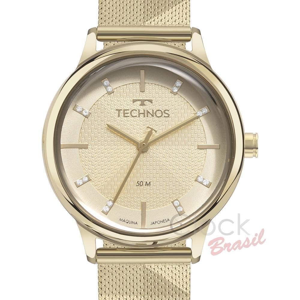 Relógio technos style dourado feminino 2036mrj 1x