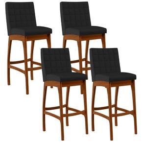 Kit 04 Banquetas Altas Mila Facto Preto Fosco