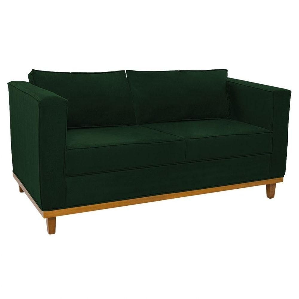 Sofá 2 Lugares Europa Suede Verde