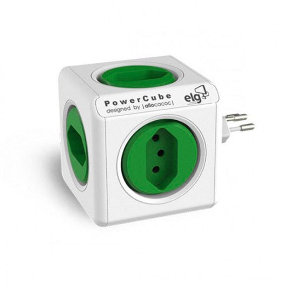 Adaptador  múltiplo de tomadas  elg - 5 tomadas - bivolt