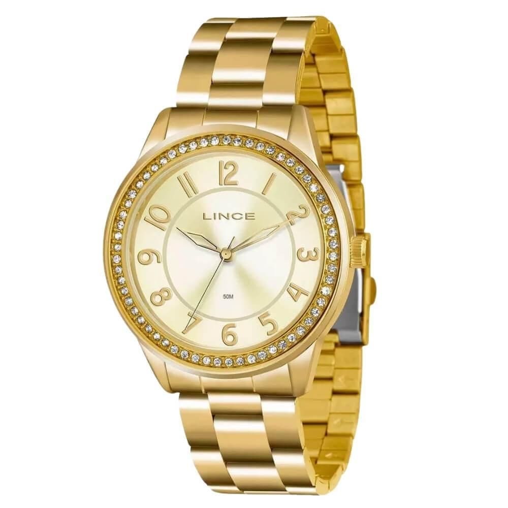 Relógio feminino lince lrg4339l c2kx dourado