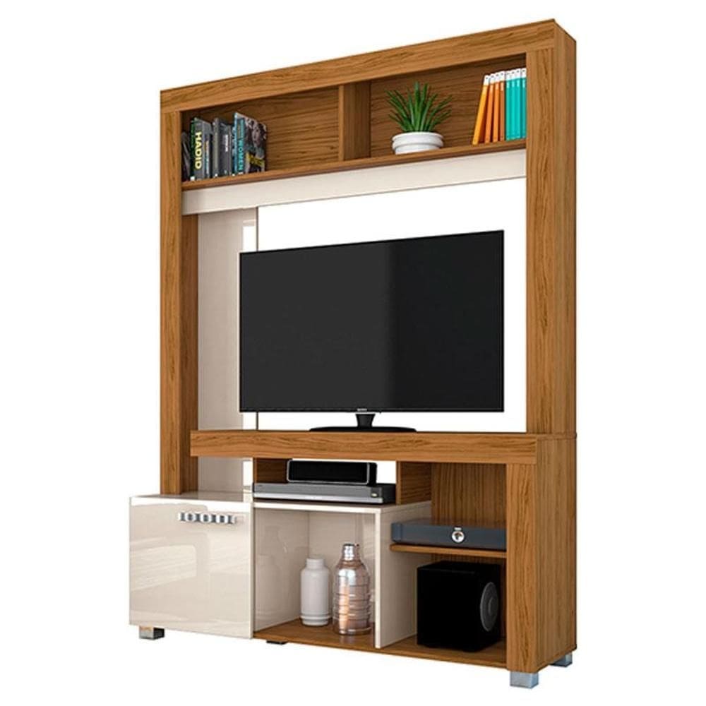 Estante Home Theater Flávia Naturale Off White – Madetec