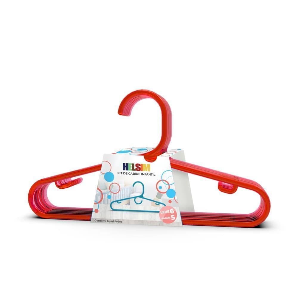 Kit com 6 cabides infantil cor
