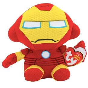 Beanie pelúcia super herói ty homem de ferro 14 cm