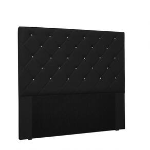 Cabeceira Tania Cama Box King 195 Cm Corino Preto