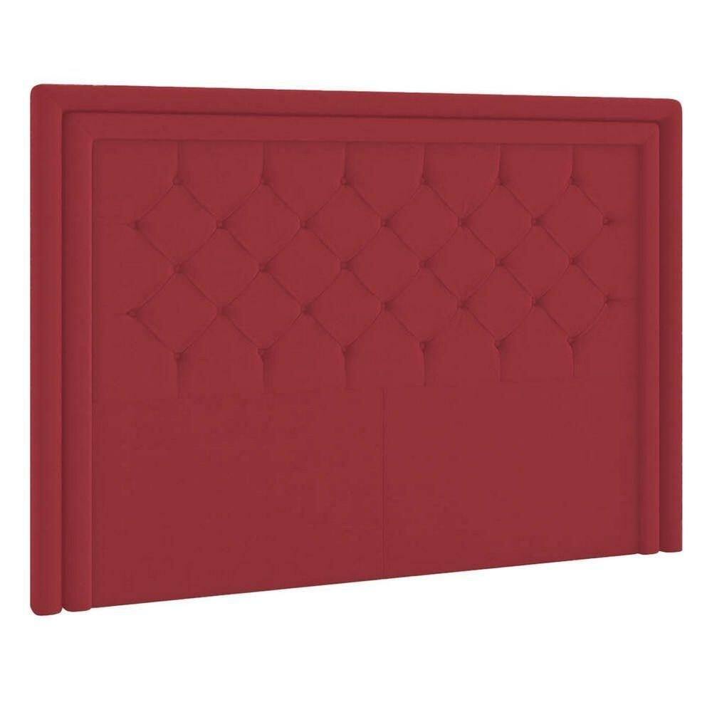Cabeceira Solteiro Estocolmo P04 90 Cm Suede Vermelho